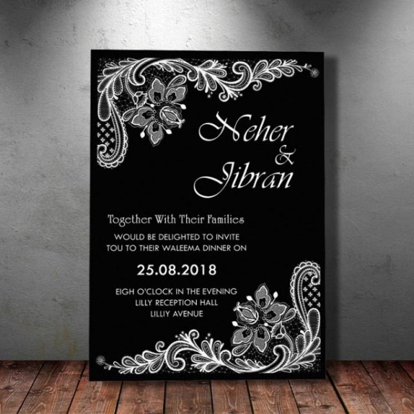 Preto E Branco Convite De Casamento Modelo Para Download Gratuito Preto E Branco Convite De Casamento Modelo Para Download Gratuito
