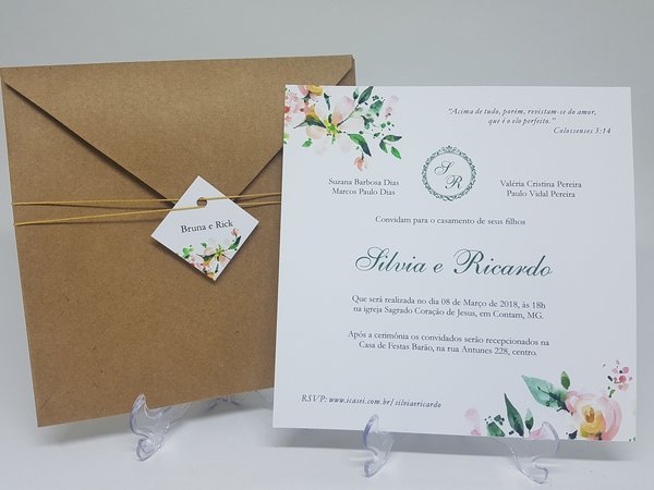 Convite Casamento Rustico Amarelo E Verde Floral Convite Casamento Rustico Amarelo E Verde Floral