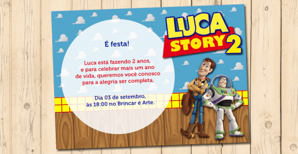 Convite Toy Story Convite Toy Story