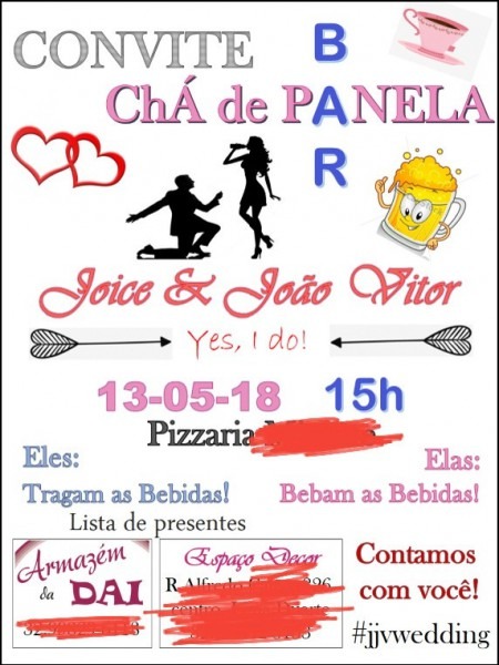 Convite Do Chá Bar Panela Convite Do Chá Bar Panela