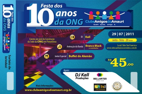 Clube Amigos Do Amauri â Convite 10 Anos Clube Amigos Do Amauri â Convite 10 Anos