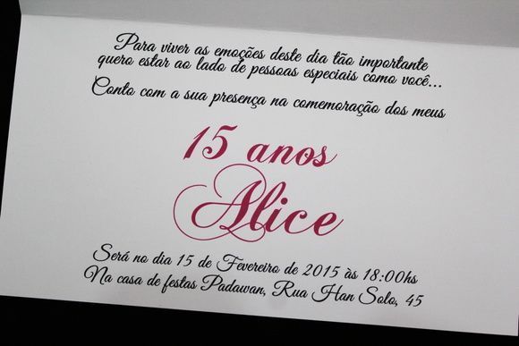 Convite Aniversário 15 Anos Convite Aniversário 15 Anos