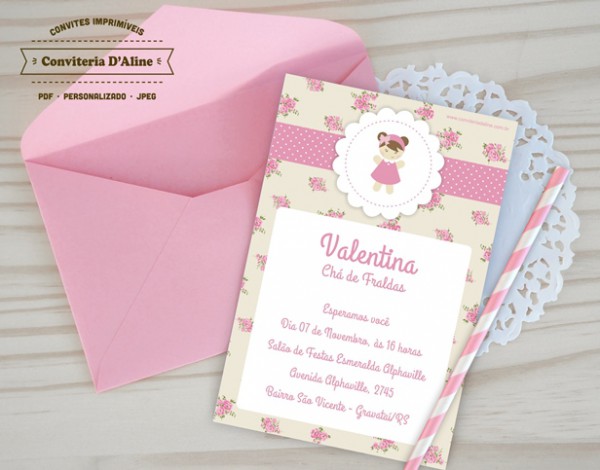 Convite Digital Boneca De Pano Convite Digital Boneca De Pano