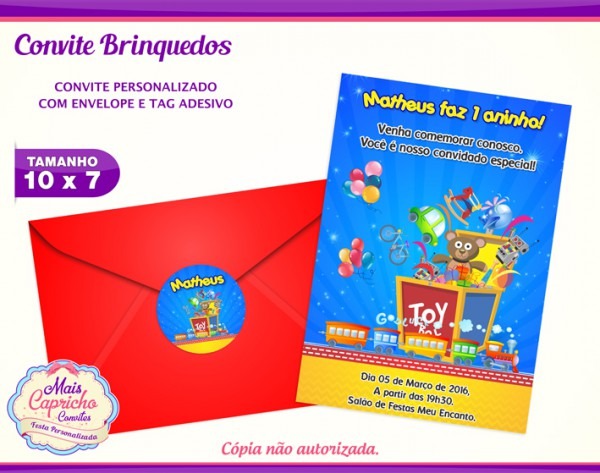 Convite Festa Dos Brinquedos Convite Festa Dos Brinquedos