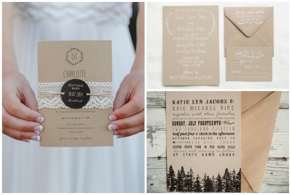 Inspire Blog â Casamentos Convites De Casamento Em Papel Craft