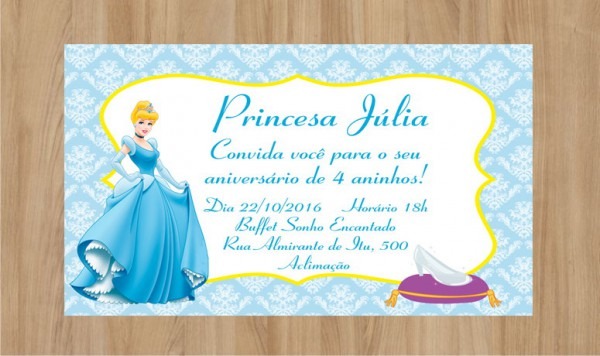 Convite Cinderela Frete Grátis No Elo7 Convite Cinderela Frete Grátis No Elo7