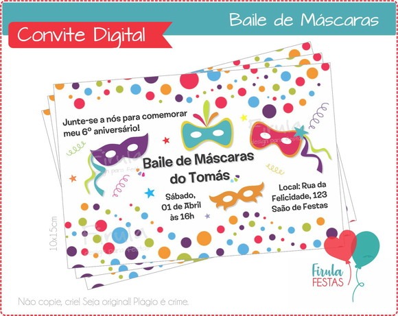 Convite Baile Carnaval Convite Baile Carnaval