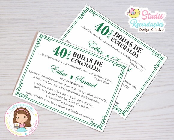 Convite Digital Bodas De Esmeralda Guiana Convite Digital Bodas De Esmeralda Guiana