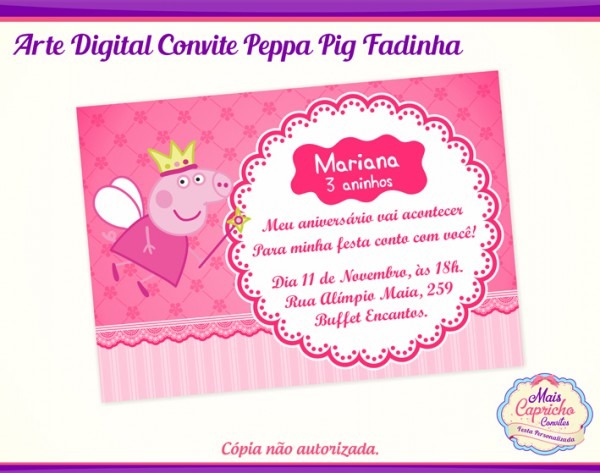 Convite Digital Peppa Pig No Elo7 Convite Digital Peppa Pig No Elo7