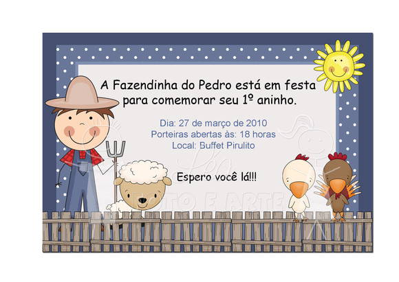 Convite Fazendinha No Elo7 Convite Fazendinha No Elo7