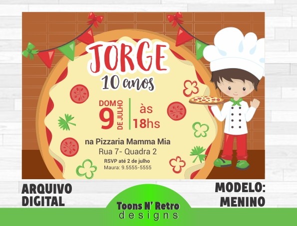 Convite Festa Com Pizza Convite Festa Com Pizza