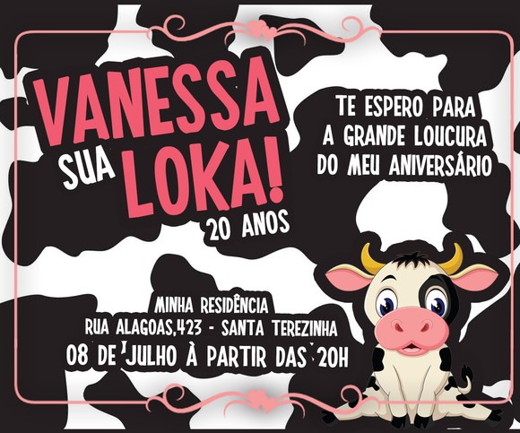 Convite Miga Sua Louca Digital Convite Miga Sua Louca Digital