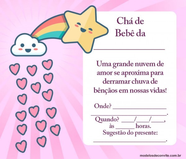 Convite Nuvem De Amor 25 Modelos Com Chuva De Corações! â Modelos Convite Nuvem De Amor 25 Modelos Com Chuva De Corações! â Modelos