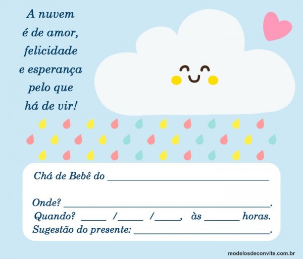 Convite Nuvem De Amor 25 Modelos Com Chuva De Corações! â Modelos Convite Nuvem De Amor 25 Modelos Com Chuva De Corações! â Modelos