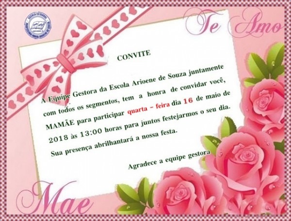 Blog Da Escola Eemas Convite Especial Para A Festa Das MÃes Da Blog Da Escola Eemas Convite Especial Para A Festa Das MÃes Da