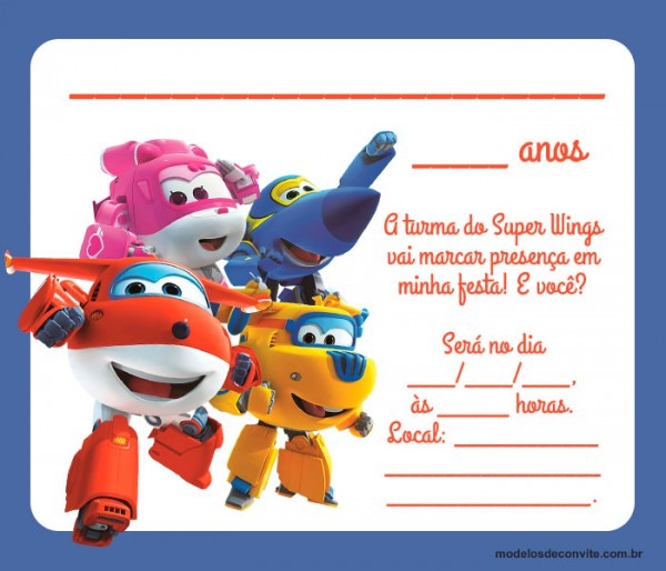 Convite Super Wings 28 Modelos Prontos Para Decolar! â Modelos De Convite Super Wings 28 Modelos Prontos Para Decolar! â Modelos De