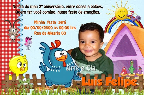 Convite Galinha Pintadinha Convite Galinha Pintadinha