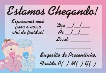 Convites Prontos Para Chá De Fralda Para Gêmeos Convites Prontos Para Chá De Fralda Para Gêmeos