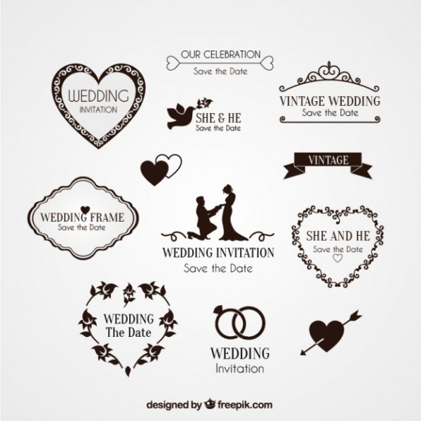 Elementos Para O Convite Do Casamento Elementos Para O Convite Do Casamento