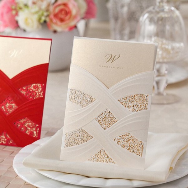 Free Shipping Personalized Laser Cut Wedding Invitations Wishmade