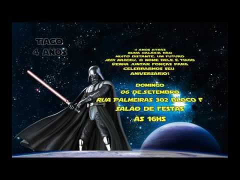 Convite Aniversário Animado Star Wars Convite Aniversário Animado Star Wars