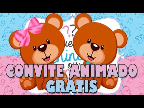 Convite Animado ChÃ¡ RevelaÃ§Ã£o Ursinhos GrÃ¡tis