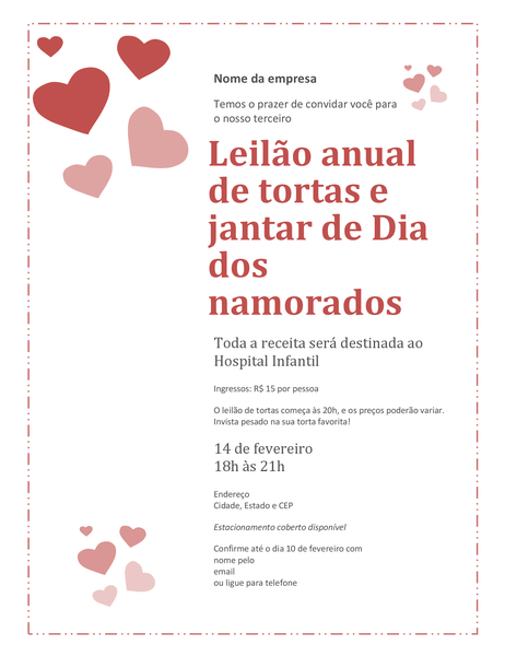 Convite Para O Leilão De Tortas Do Dia Dos Namorados Convite Para O Leilão De Tortas Do Dia Dos Namorados