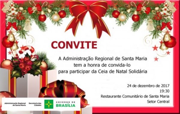 Administração Realizará Ceia De Natal Para FamÃlias De Santa Maria Administração Realizará Ceia De Natal Para FamÃlias De Santa Maria