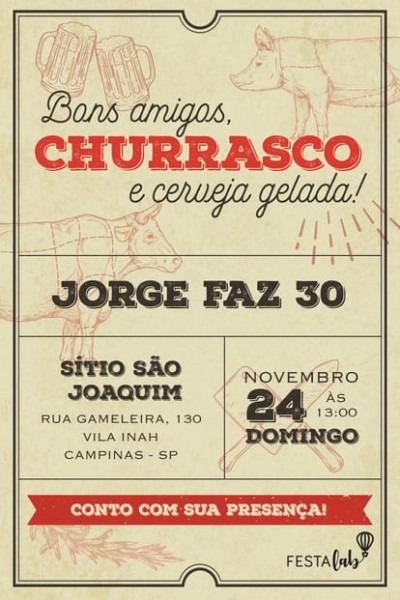 Convite Churrasco Convite Churrasco
