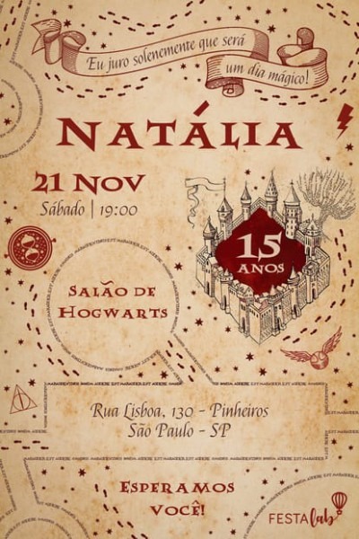 Convite Harry Potter Convite Harry Potter