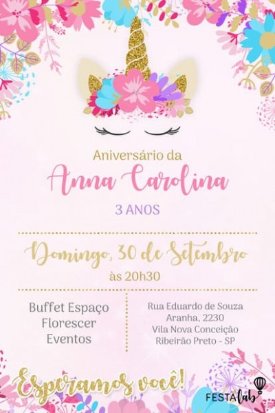 Convite De AniversÃ¡rio Infantil