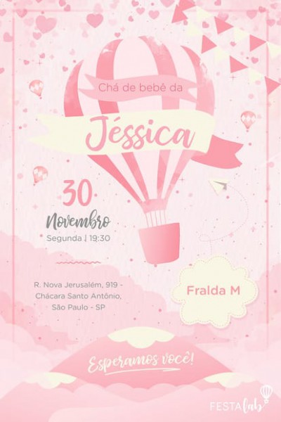 Convite De Chá De Bebê Convite De Chá De Bebê