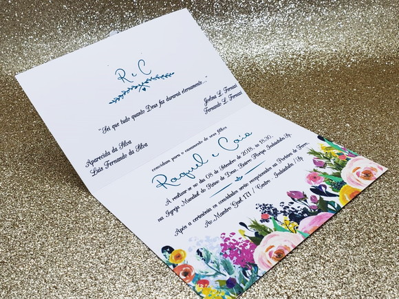 Convite Aquarela R Stico