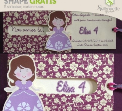Shape 38 Convite Princesa Shape 38 Convite Princesa