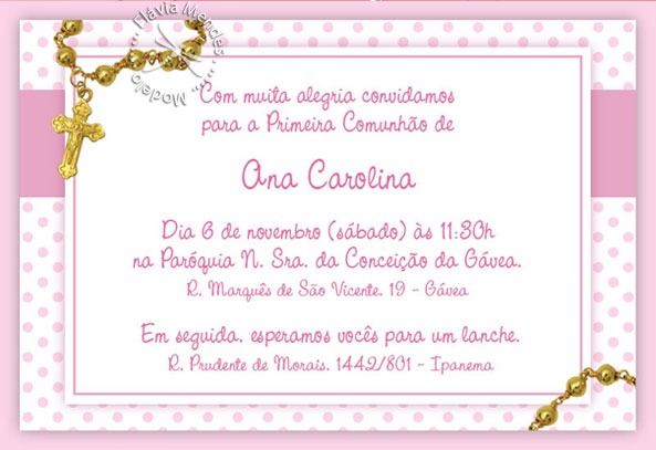 Flavia Mendes Convite De Batizado E Primeira Comunhão Flavia Mendes Convite De Batizado E Primeira Comunhão
