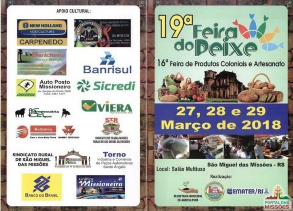 Convite 19ª Feira Do Peixe E 16ª Feira De Produtos Coloniais E Convite 19ª Feira Do Peixe E 16ª Feira De Produtos Coloniais E
