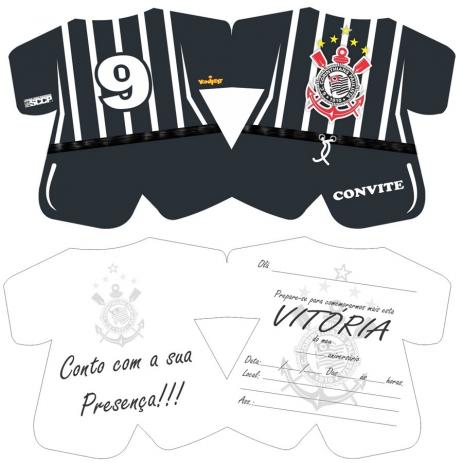 Convite De Aniversário Corinthians 08 Unidades Convite De Aniversário Corinthians 08 Unidades
