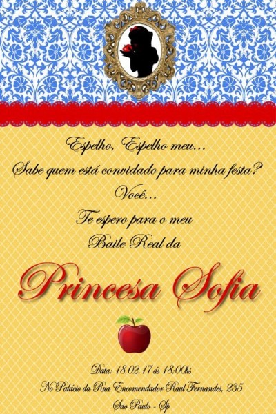 10 Convite Branca De Neve 10x15 Frete Gratis Ju Uva 10 Convite Branca De Neve 10x15 Frete Gratis Ju Uva