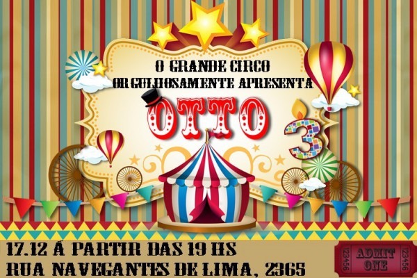 10 Convite Circo 10x15 Frete Gratis Ju Uva