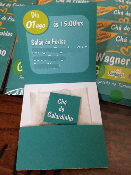 Convite Sache De Chá Convite Sache De Chá