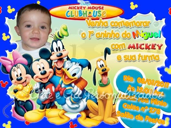 Convite Turma Do Mickey