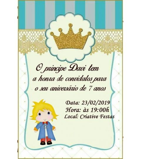 30 Convites Pequeno PrÃncipe Personalizado 30 Convites Pequeno PrÃncipe Personalizado