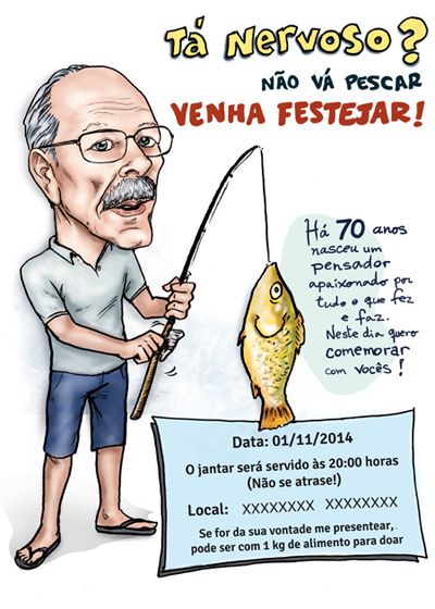 Caricatura E Arte Gráfica Para Convite De Aniversário Caricatura E Arte Gráfica Para Convite De Aniversário