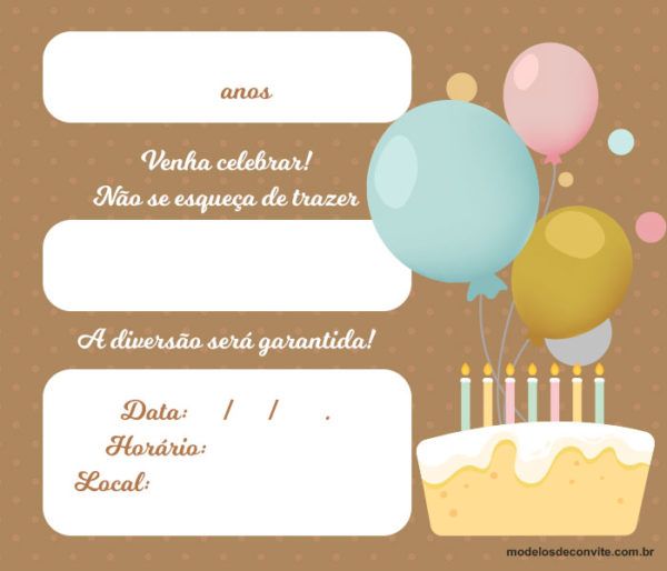 Convite De Aniversário Americano â Modelos De Convite Convite De Aniversário Americano â Modelos De Convite