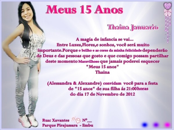 AÑÑ'Ñ Pιик RιвÑιÑÏ Convite De Aniversario AÑÑ'Ñ Pιик RιвÑιÑÏ Convite De Aniversario