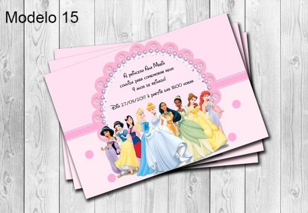 50 Convites Princesas Da Disney Personalizados 50 Convites Princesas Da Disney Personalizados
