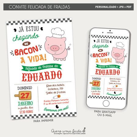 Convite Feijoada De Fraldas Convite Feijoada De Fraldas