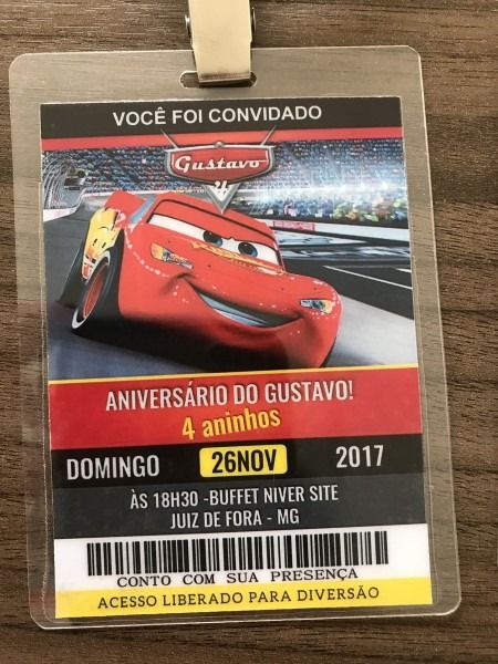 Convite Carros 3 Convite Carros 3
