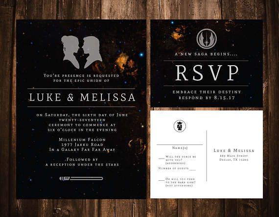 Star Wars Wedding Invitation Star Wars Wedding Invitation