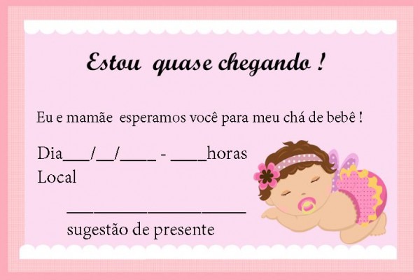 Convite Chá De Bebê Convite Chá De Bebê